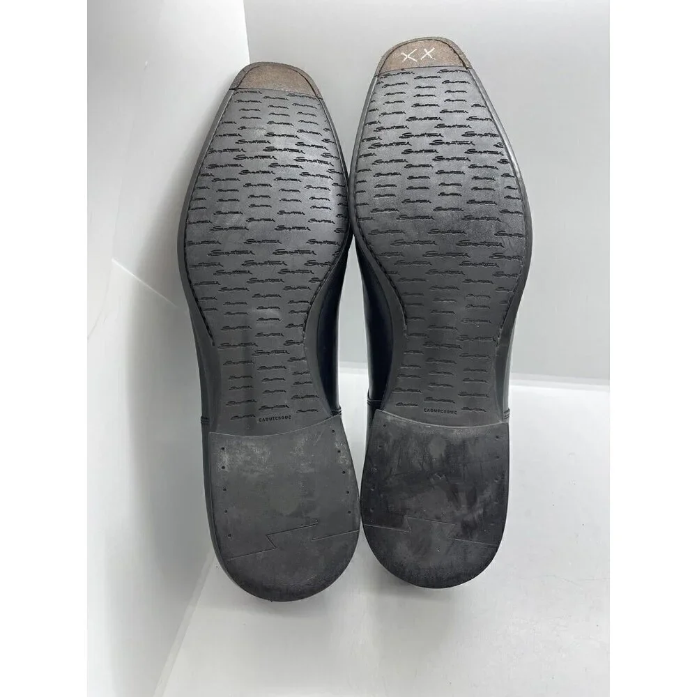 Santoni Men's Size 13D Black Classic Oxford Made in Italy Loafers Shoes 11927